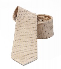          NM Slim Krawatte - Beige gepunktet Kleine gemusterte Krawatten
